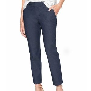 Gap Chambray Slim Cropped Ankle Pants